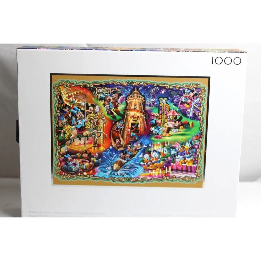 Mickey's Carnival~Disney SEALED 1000‎ Pc Puzzle w/Poster Ceaco Silver Select Ed.